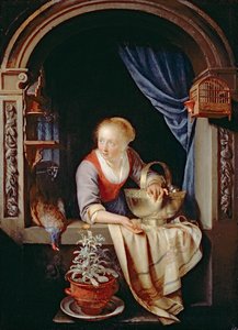 Žena u okna, 1663